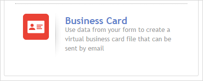 "Business Card" document type